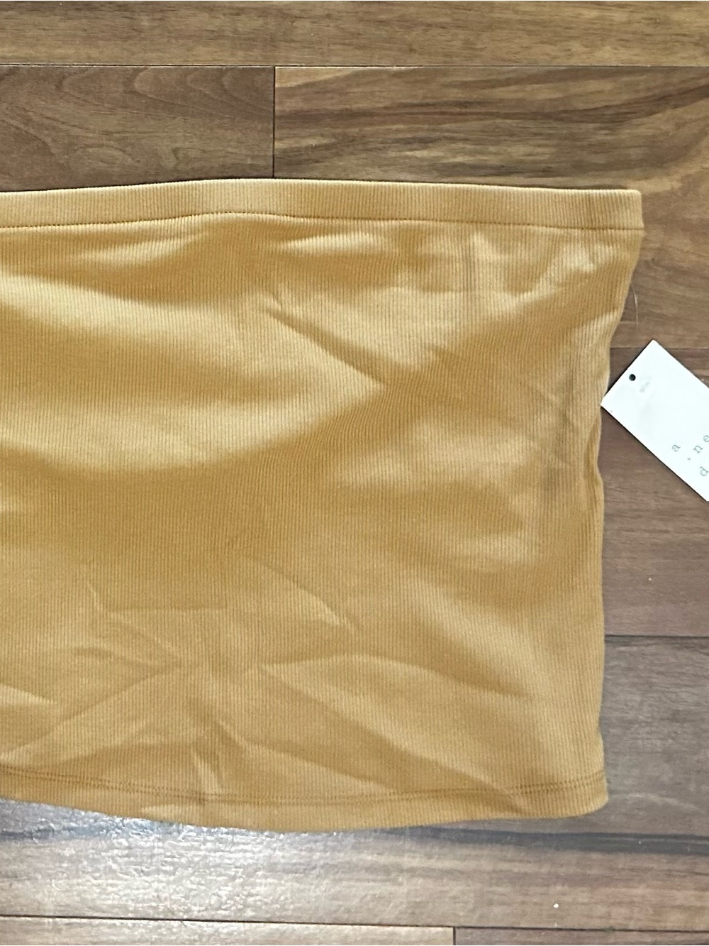 a new day Ribbed Mini Skirt in Mustard